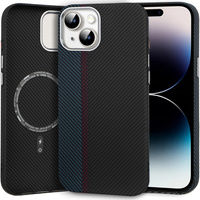 MagSafe's iPhone 14 Case, Carbon Fiber, black / blue