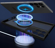 Case for Samsung Galaxy S22 Ultra, for MagSafe, ERBORD Matt Case, black + Screen Glass