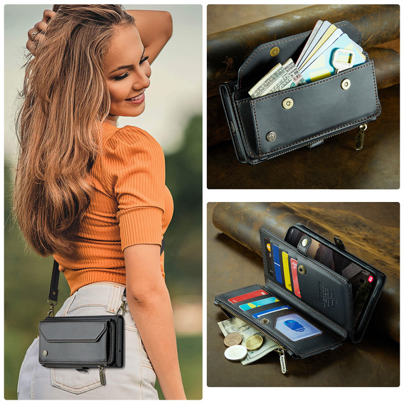 CASEME RFID Leather Wallet Case for Samsung Galaxy S26, black