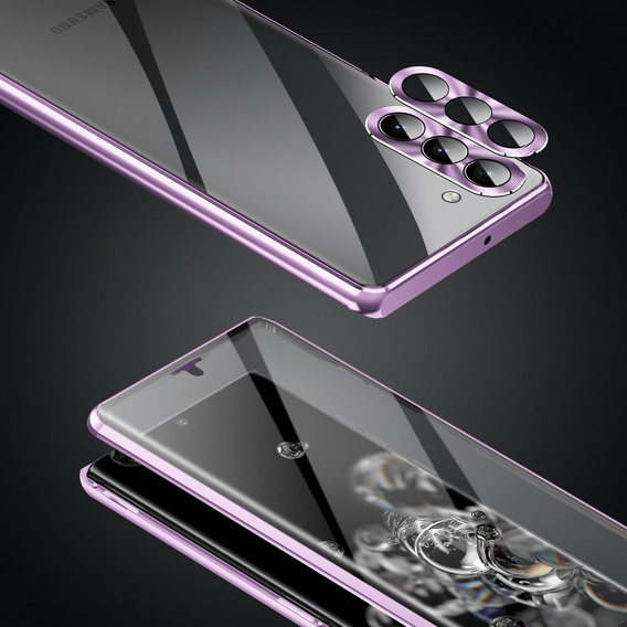 Case for Samsung Galaxy S23, Magnetic Dual Glass, purple