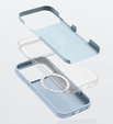 Silicone sleeve for iPhone 17 Pro Max, for MagSafe, anti-shock, blue