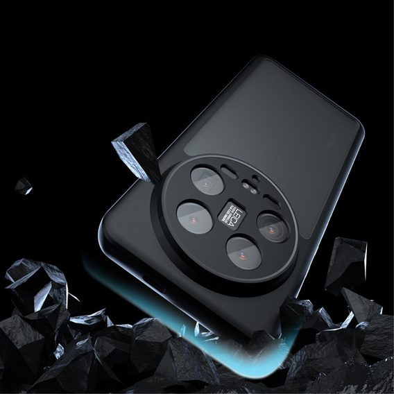 Case for Xiaomi 14 Ultra, Fusion Hybrid, with camera protection, transparent / black