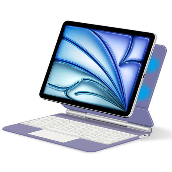 Keyboard Case for iPad Air 11" 2024, Magnetic Keyboard Touchpad, purple