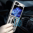 Armor Case for Samsung Galaxy Z Flip5 5G, Nox Case Ring, silver