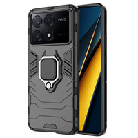 Case for Xiaomi Poco X6 Pro 5G, Kickstand Ring, black