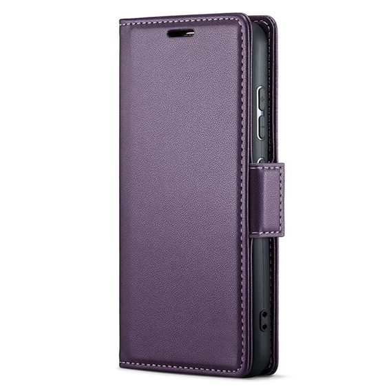 Case for Realme 12 Pro 5G / 12 Pro+ 5G, ERBORD Glossy Litchi, wallet with flap, purple