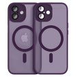 Case for iPhone 16 Plus, for MagSafe, ERBORD Matt Case, dark purple + Screen Glass