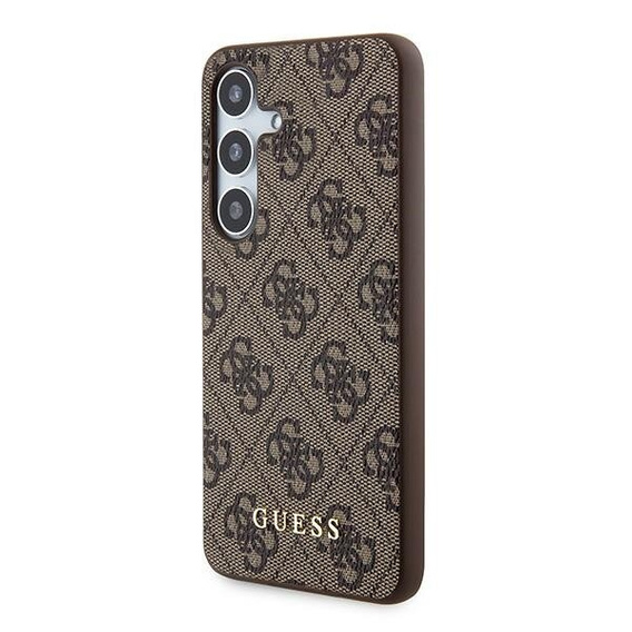GUESS Case for Samsung Galaxy A55, 4G Charms Collection Hardcase, brown