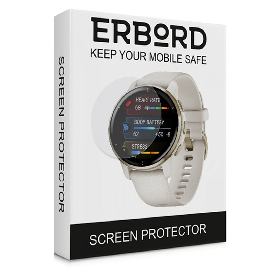 3x ERBORD hydrogel film for Garmin Venu 2 Plus