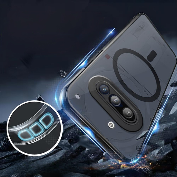 Case for Nothing Phone 3A, for MagSafe, ERBORD Matt Case, black