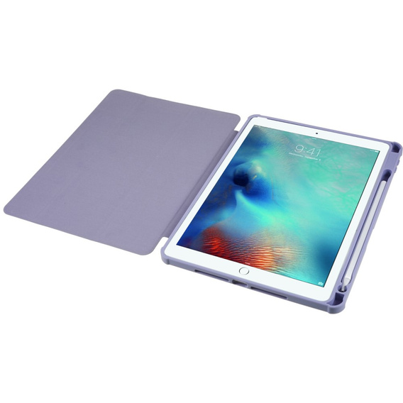 Case for iPad 10.2 2021 / 2020 / 2019, Smartcase Hybrid, with stylus space, purple