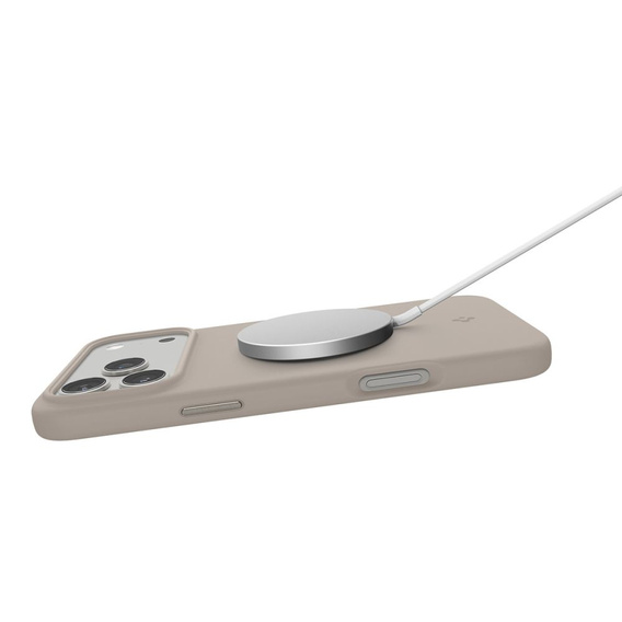 Spigen case for iPhone 17 Pro Max, Silicone Fit MagSafe, Stone