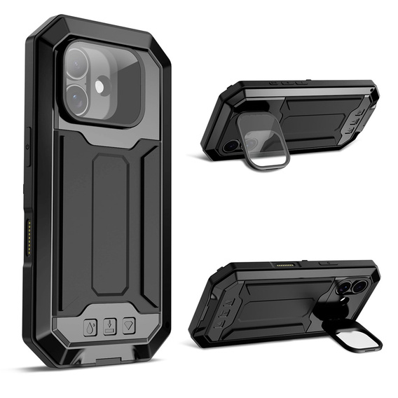 R-JUST armoured case with screen protector and stand for iPhone 17