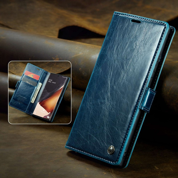 CASEME flip case for Samsung Galaxy Note 20 Ultra, Waxy Textublue, blue