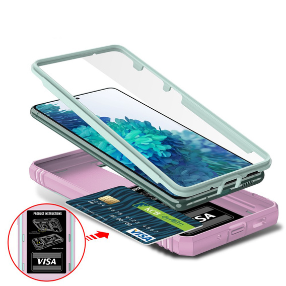 Case for Samsung Galaxy S20 FE, CamShield Slide, green/pink