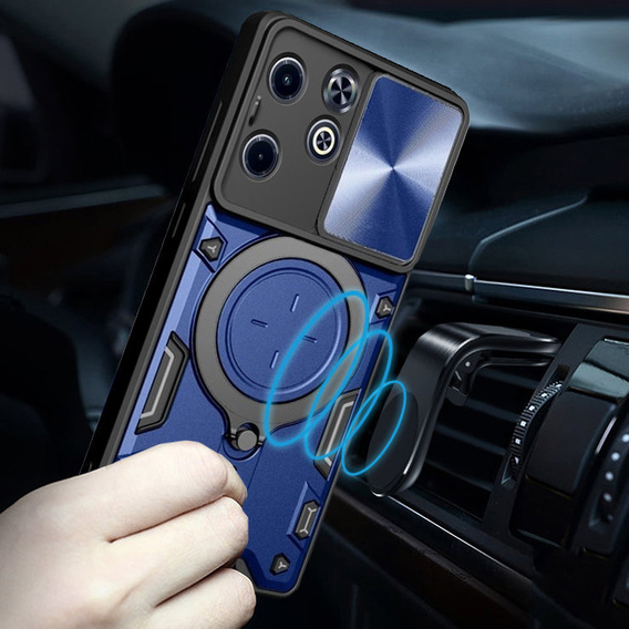 Armor case for Infinix Hot 40i, CamShield Slide, blue