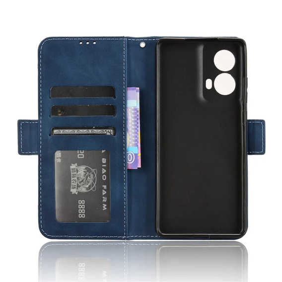 Flip case for Motorola Moto G85, Card Slot, dark blue