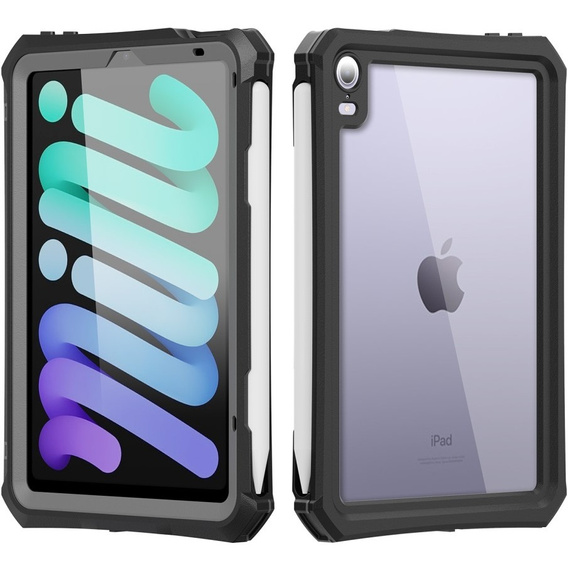 IP68 Waterproof Case for iPad mini 8.3" 2021 (6 gen.) / iPad mini 8.3" 2024 (7 gen.), black