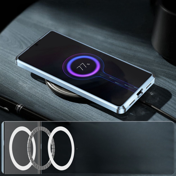 Camera Protection Case for Samsung Galaxy S20 FE, CamShield MagSafe, transparent / blue