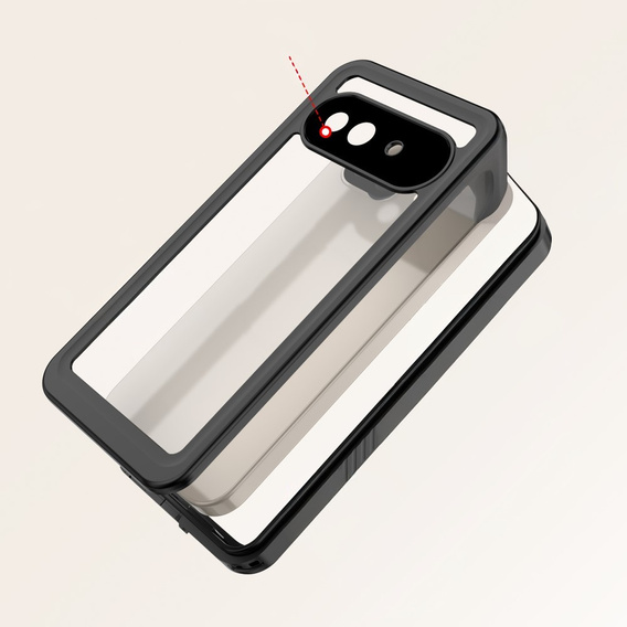 IP68 Waterproof Case for Google Pixel 9a, Redpepper, black