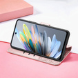Flip case for Motorola Moto G15 / Motorola Moto G15 Power, Butterfly, pink rose gold