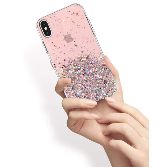 Case for iPhone X/XS, Glittery, pink