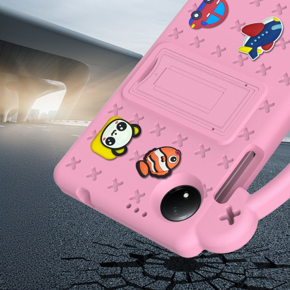 Children's case for Xiaomi Redmi Pad SE 8.7", Cute Patterns, with stand, pink