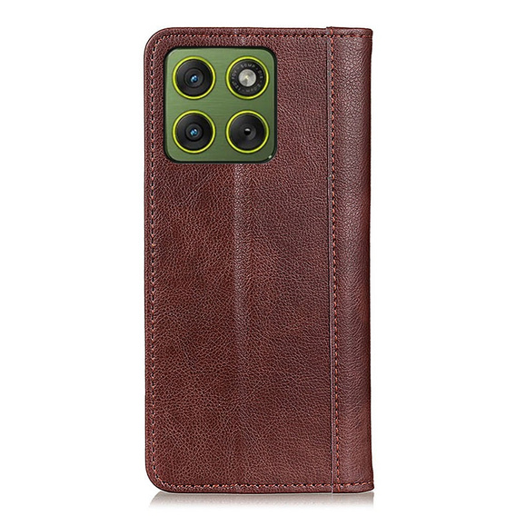 Split Leather Flip Case for Motorola Edge 70