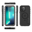 Waterproof case for iPhone 13 Pro Max, Redpepper, for MagSafe, black