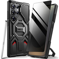 Case for Samsung Galaxy S25 Ultra, Tongate MECH MagSafe, black + Privacy Glass