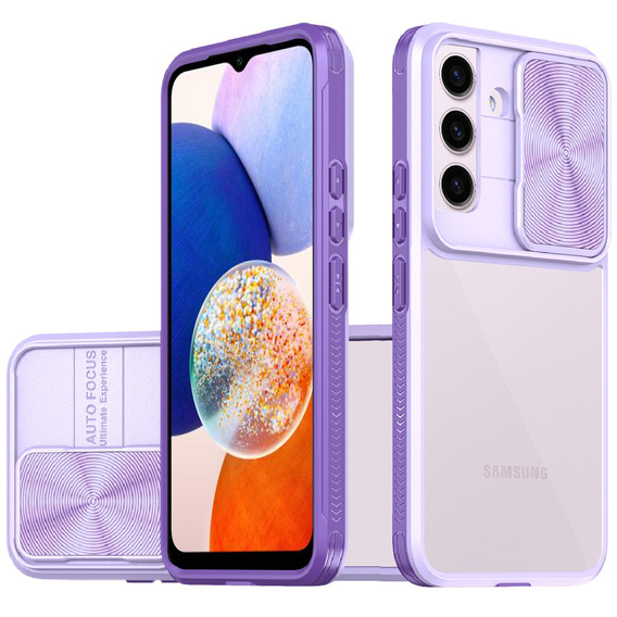 Case for Samsung Galaxy A14 4G/5G, Slide Camera, purple