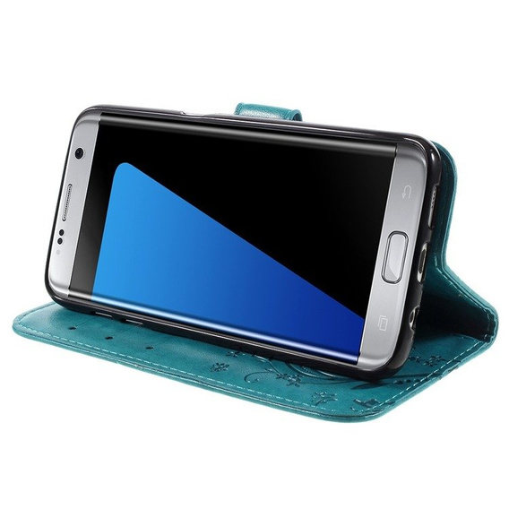 Flip case for Samsung Galaxy S7 Edge, Butterfly, blue