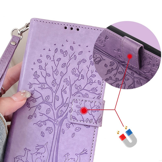 Flip case for Samsung Galaxy M15 5G, Tree, purple