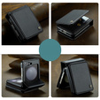 CASEME flip case for Samsung Galaxy Z Flip5 5G, Litchi Wallet, black