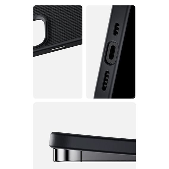 BENKS Kevlar Armor PRO Carbon Fiber 600D D065 case for MagSafe for iPhone 16 Pro