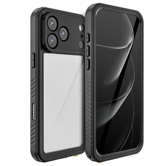 Case for iPhone 17 Pro Max, IP68 waterproof Redpepper, black