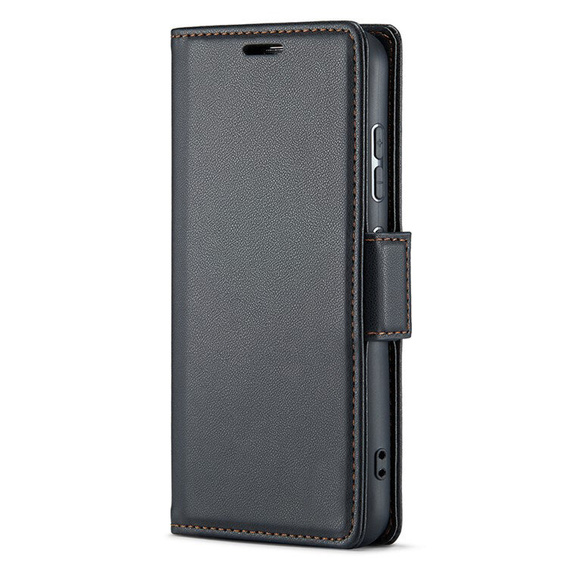 Glossy Litchi wallet case for iPhone 17 Pro Max
