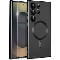 Case for Samsung Galaxy S25 Ultra, ColorMag, for MagSafe, black + 9H tempered glass