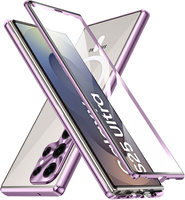 Magnetic Dual Glass MagSafe case for Samsung Galaxy S25 Ultra, purple