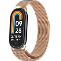Milanese Bracelet Strap with Case for Xiaomi Smart Band 10 / 9 / 8, rose gold