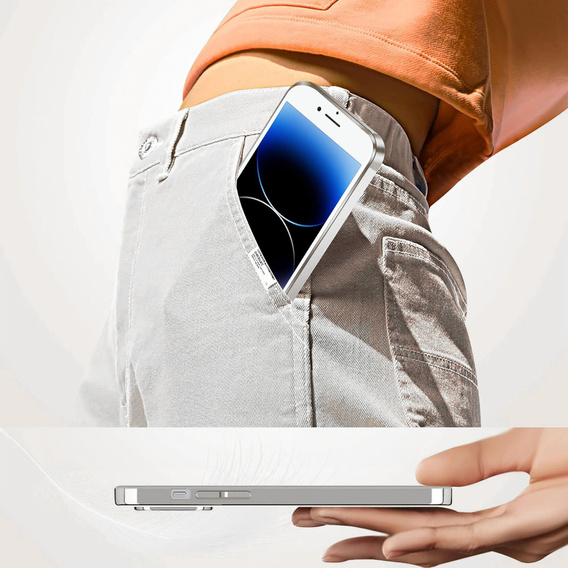 Case for iPhone 7 / 8, Electro MagSafe, silver + Screen Glass