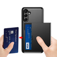 Case for Samsung Galaxy A36 5G, Sliding Card Holder, black