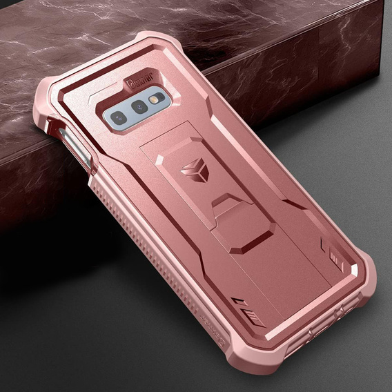 Armored case for Samsung Galaxy S10e, Dexnor Full Body, pink rose gold