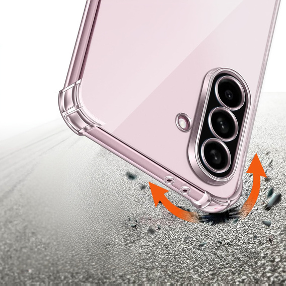 Case for Samsung Galaxy A56, Erbord Dropproof, transparent + Glass