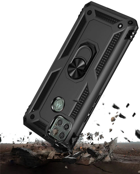 Armor Case for Motorola Moto G9 Power, Nox Case Ring, black