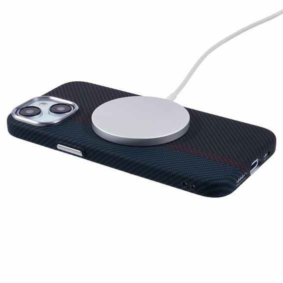 MagSafe's iPhone 14 Case, Carbon Fiber, black / blue