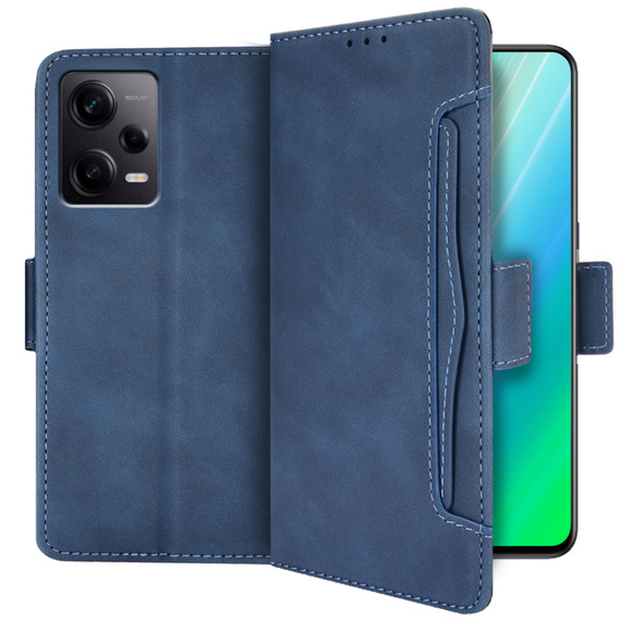 Flip case for Xiaomi Redmi Note 12 5G / POCO X5 5G, Card Slot, dark blue