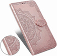 Flip case for Samsung Galaxy M55 5G, Mandala, pink