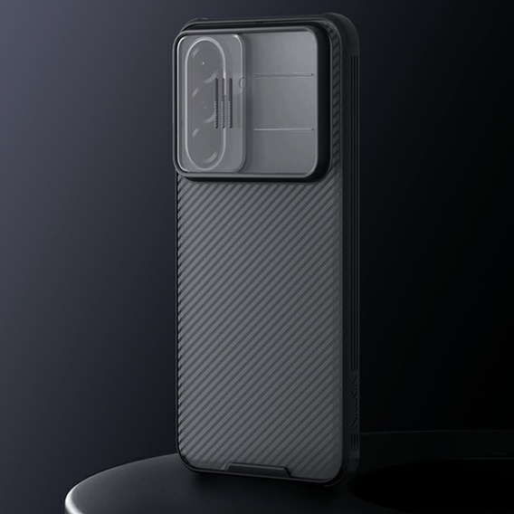 NILLKIN Camshield Pro case with camera cover for Samsung Galaxy A57 5G, transparent/black