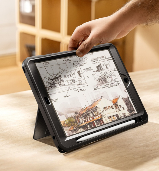 Dexnor 360° case with strap and stylus holder for iPad 10.2" 2021/2020/2019 (9th/8th/7th gen.)